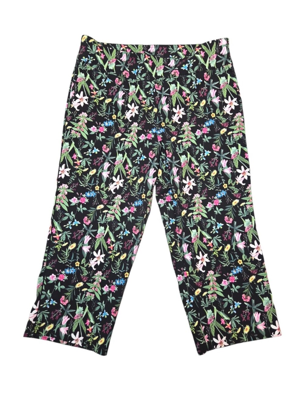 Roz & Ali Floral Stretch Cropped Pants